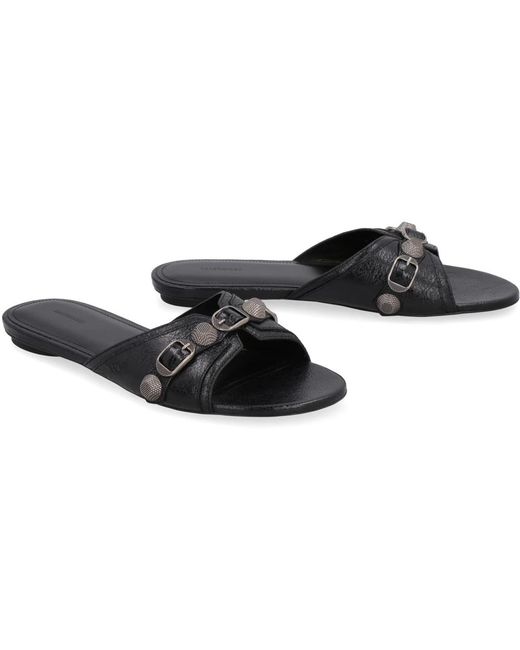 Balenciaga Black Sliders