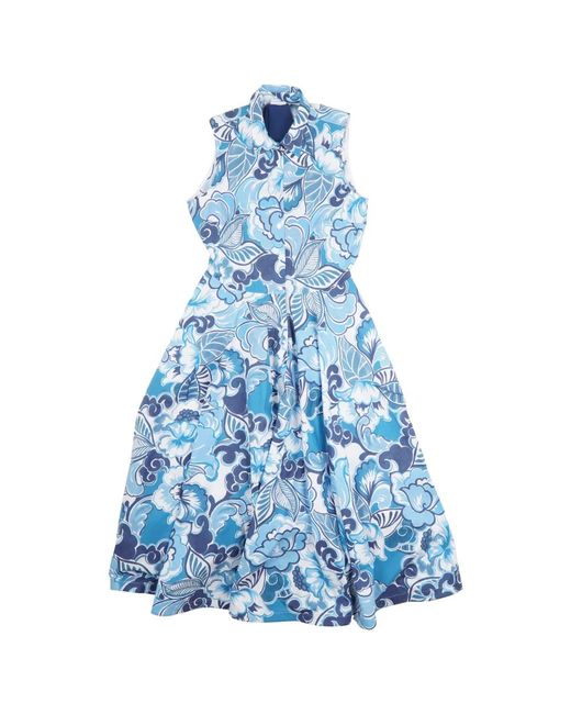 Sara Roka Blue Shirt Dresses
