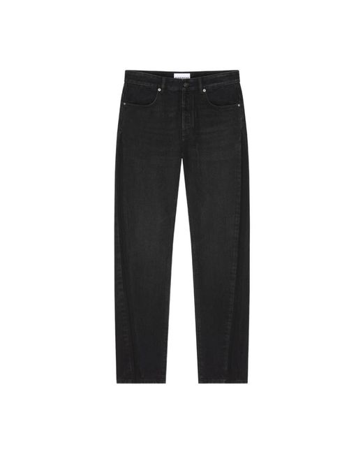 Givenchy Jeans ,Zwart ,Katoen Couture Seam Straight Fit Shadow Washed Jeans in het Black voor heren