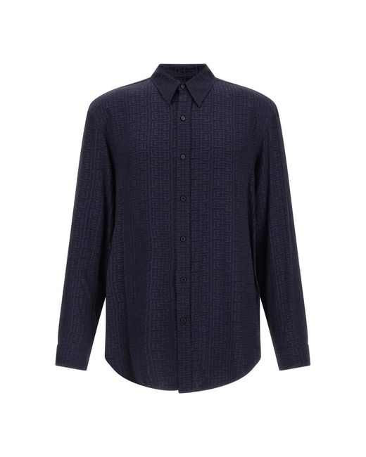 Balmain Blue Casual Shirts for men