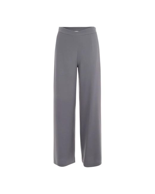 Patrizia Pepe Gray Wide Trousers
