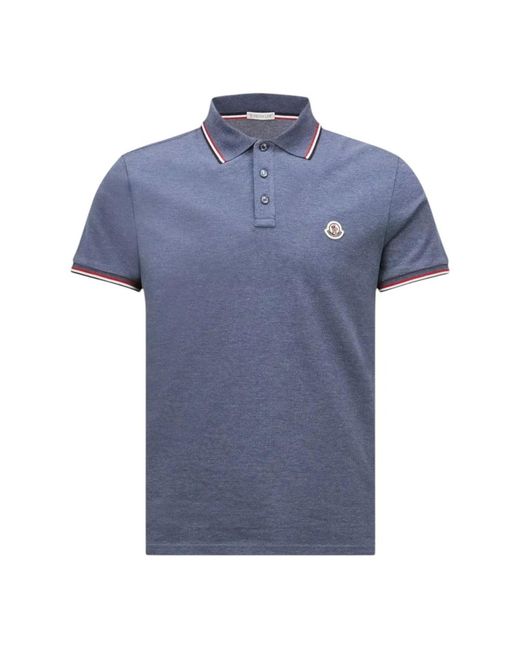 Moncler Blue Polo Shirts for men