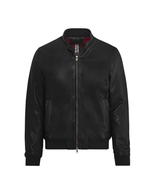 Bomboogie Black Leather Jackets for men