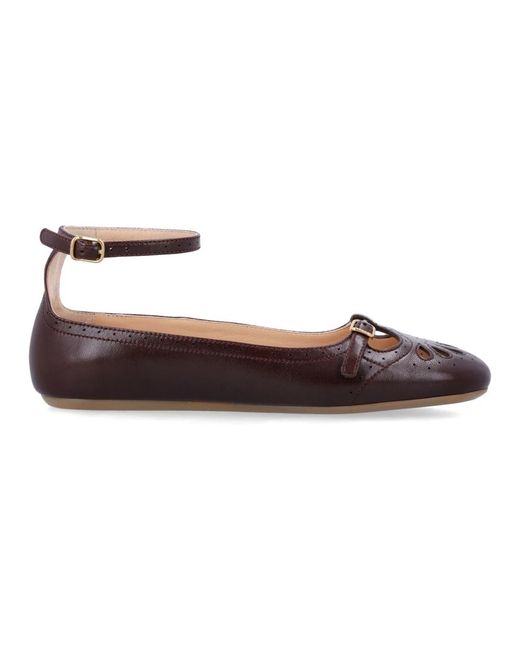Chloé Brown Ballerinas