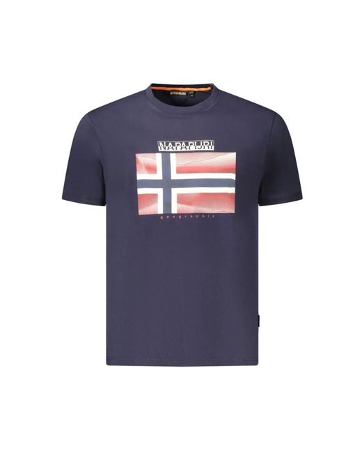 Napapijri T-Shirts in het Blue voor heren