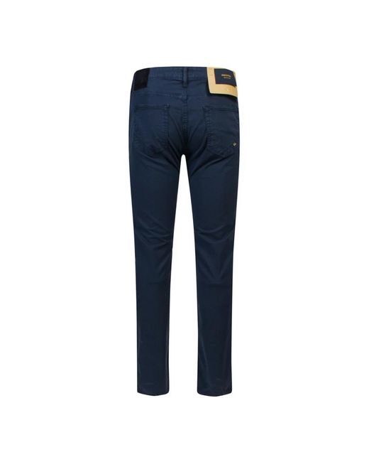 Incotex Blue Slim-Fit Trousers for men