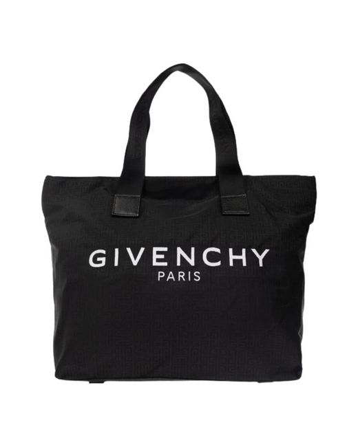 Givenchy Black Schwarze monogramm-wickeltasche mit logo-print