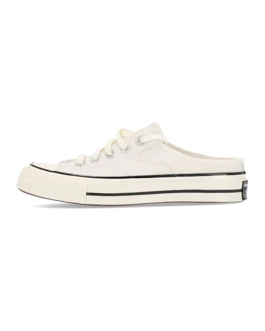 Converse White Mules