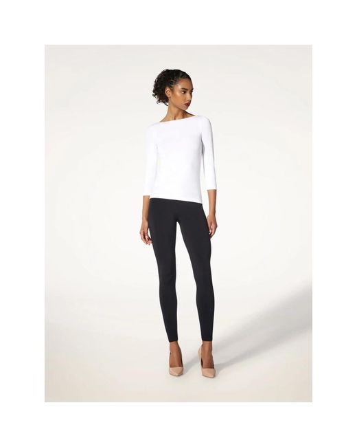 Wolford Cordoba Top Lange Mouwen in het White