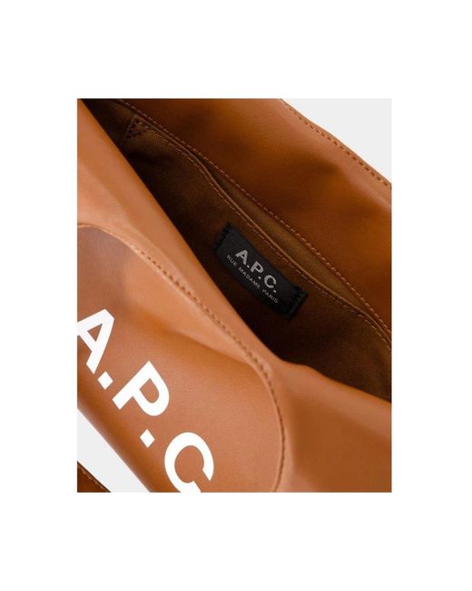 A.P.C. Brown Ninon Small Tote Bag