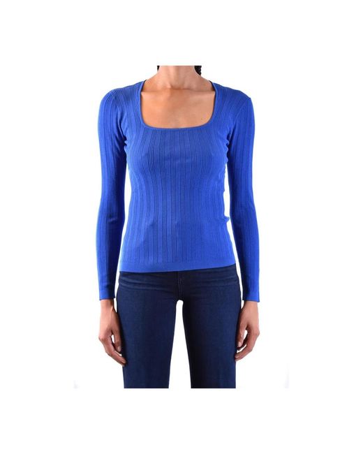 Diane von Furstenberg Blue Round-Neck Knitwear
