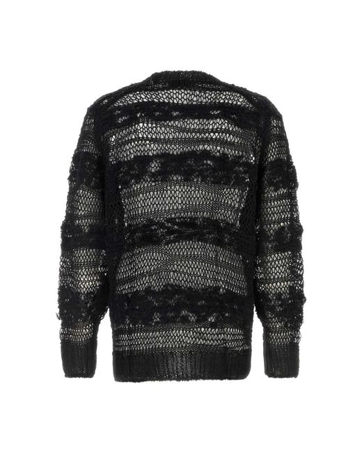 Yohji Yamamoto Black Round-Neck Knitwear for men