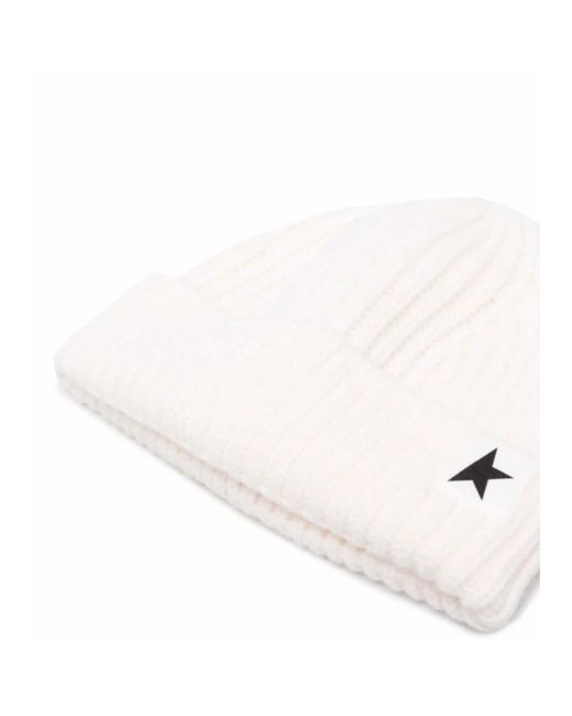 Golden Goose Deluxe Brand White Beanies for men