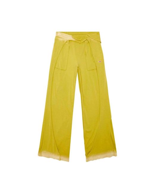 DIESEL Yellow Wide Trousers for men