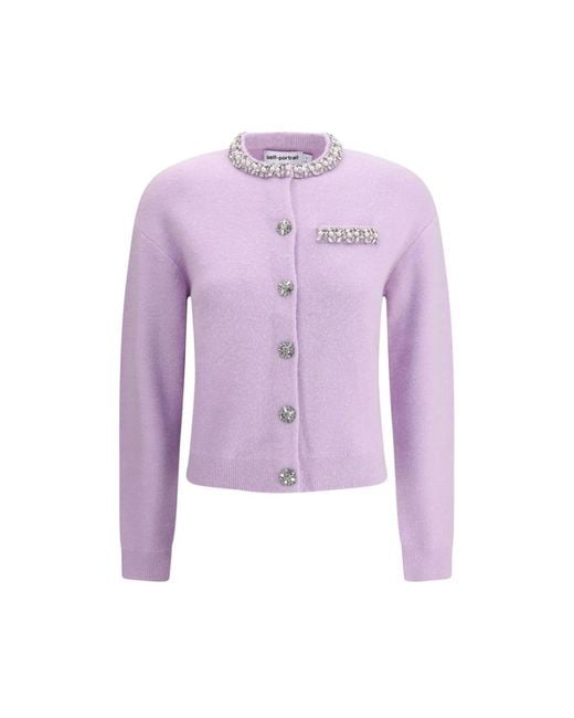 Cardigans Self-Portrait de color Purple
