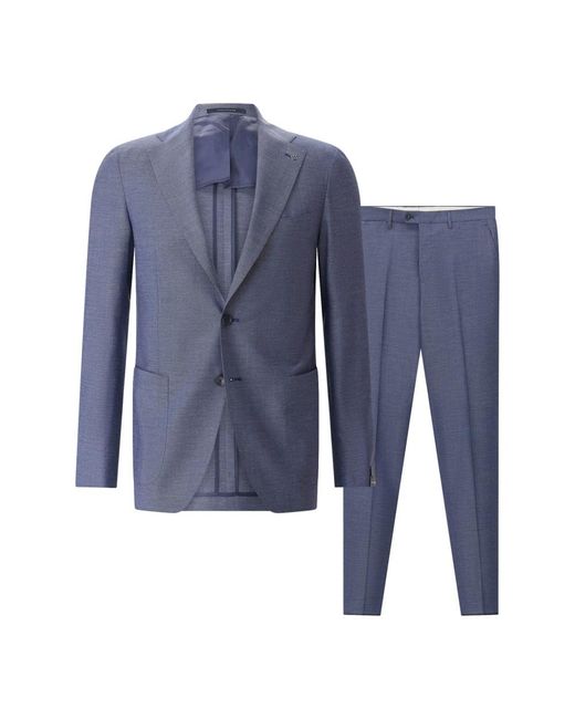 Tagliatore Blue Single Breasted Suits for men
