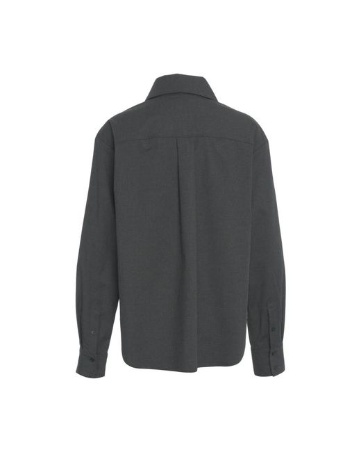 Birgitte Herskind Overhemden ,Groen ,Grijze Shirt Met Brede Kraag in het Gray