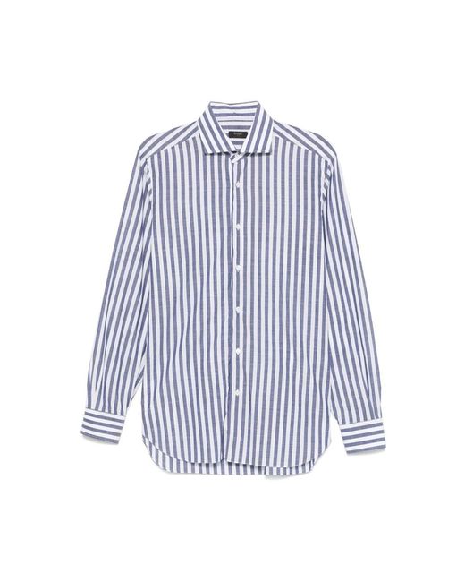 Barba Napoli Blauwe Button-Up Overhemd in het Blue voor heren