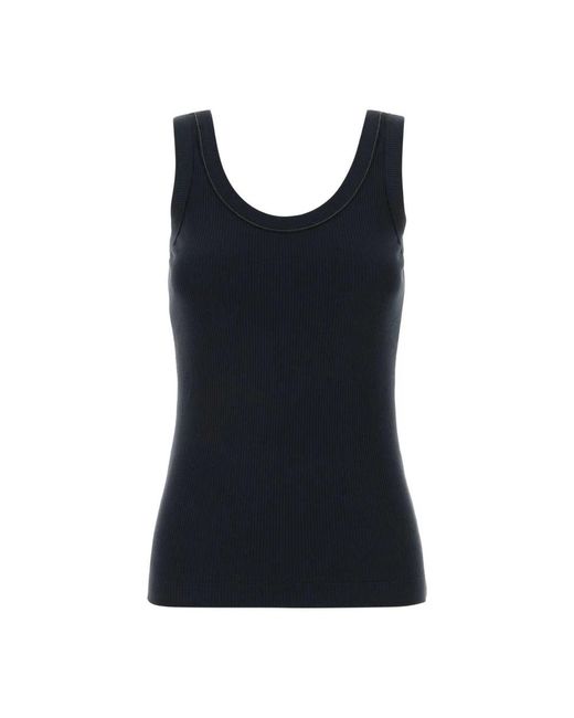 Brunello Cucinelli Black Sleeveless Tops