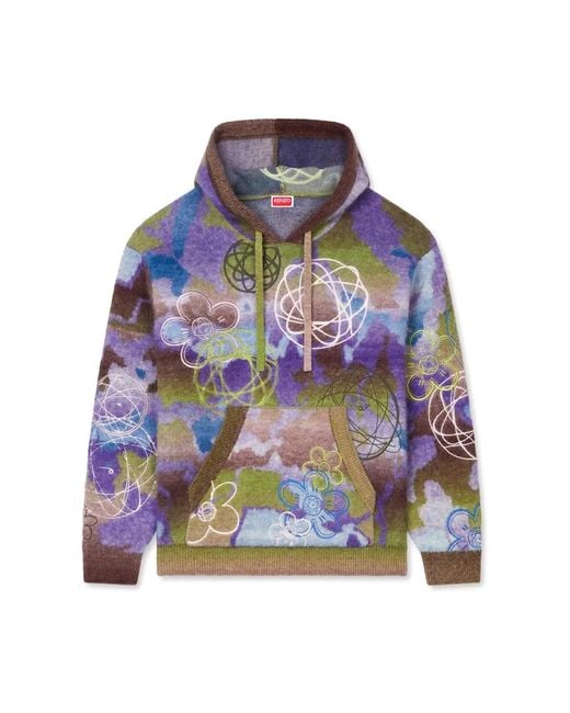 KENZO Blue Hoodies for men