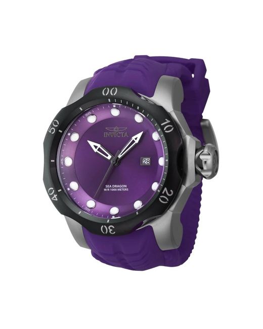 Venom 45494 viola orologio uomo quarzo - 54mm di INVICTA WATCH in Purple da Uomo