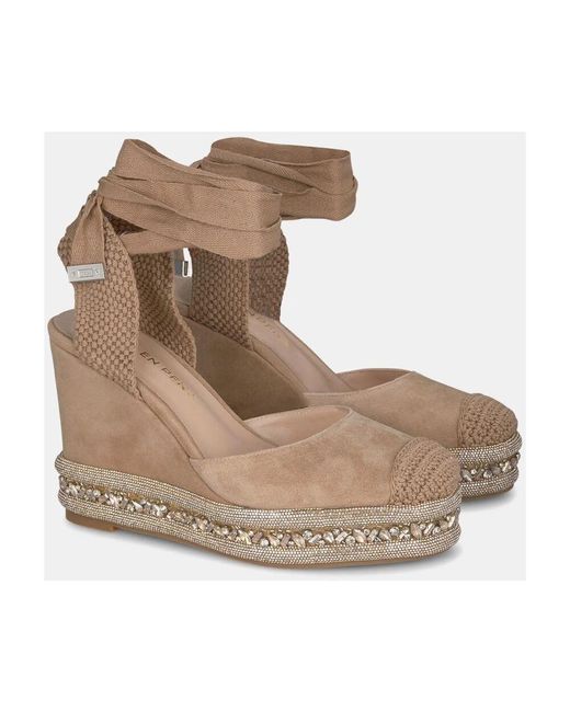 Alma En Pena. Natural Glitter keilabsatz sandale