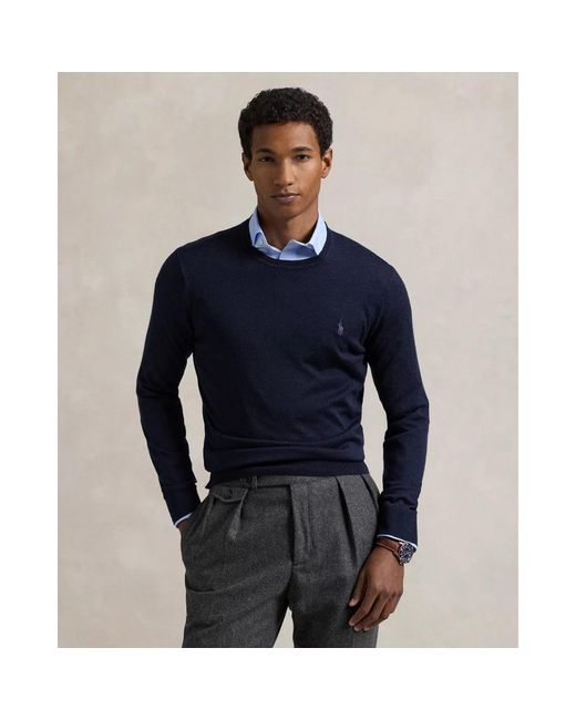 Polo Ralph Lauren Blue Round-Neck Knitwear for men