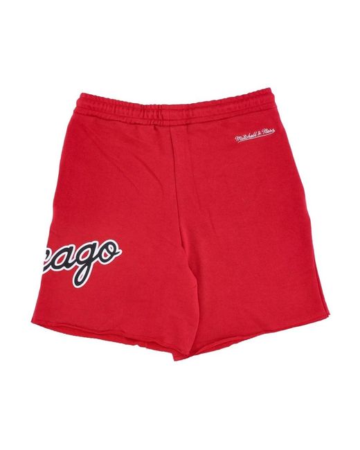 Mitchell & Ness Korte Broeken ,Rood ,Katoen Nba Game Day Shorts Chicago Bulls in het Red voor heren