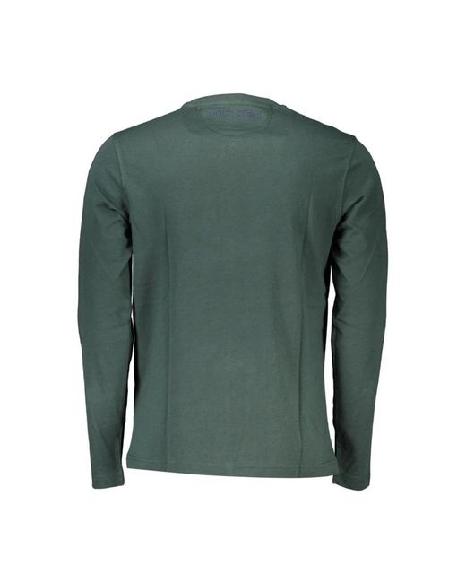 La Martina Green Long Sleeve T-Shirts for men