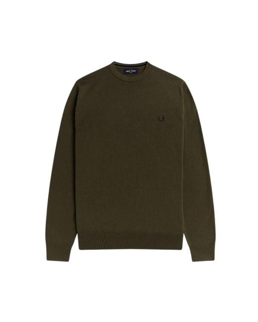 Fred Perry Green Round-Neck Knitwear for men