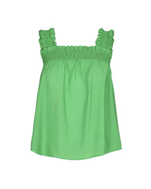 co'couture Green Sleeveless Tops