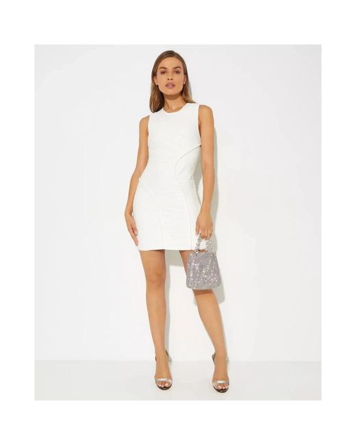 Hervé Léger White Short Dresses