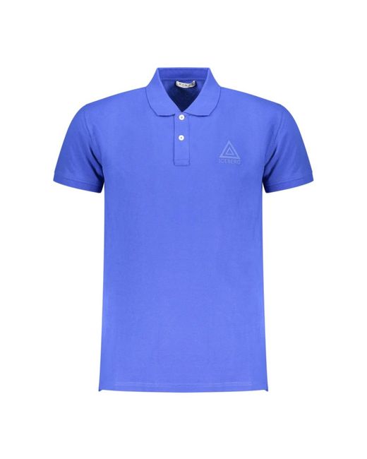 Iceberg Triangle Polo in het Blue voor heren
