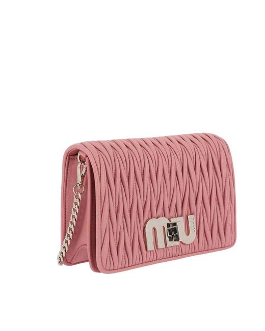 Miu Miu Pink Rosa Leder Geldbörse Clutch