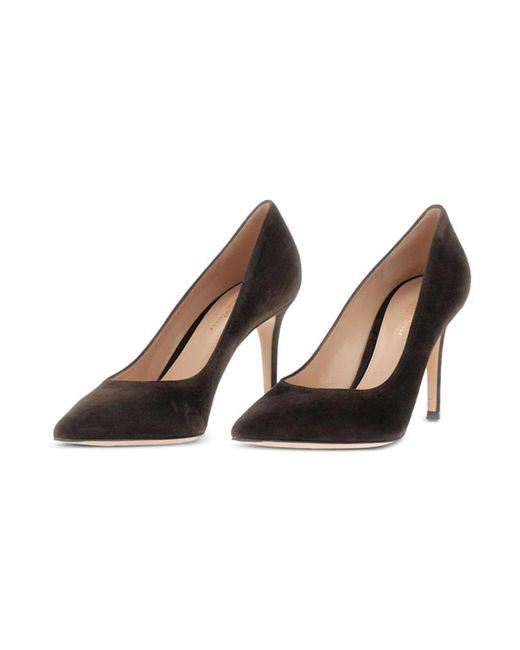 Gianvito Rossi Black 85 Pointed-Toe Pump