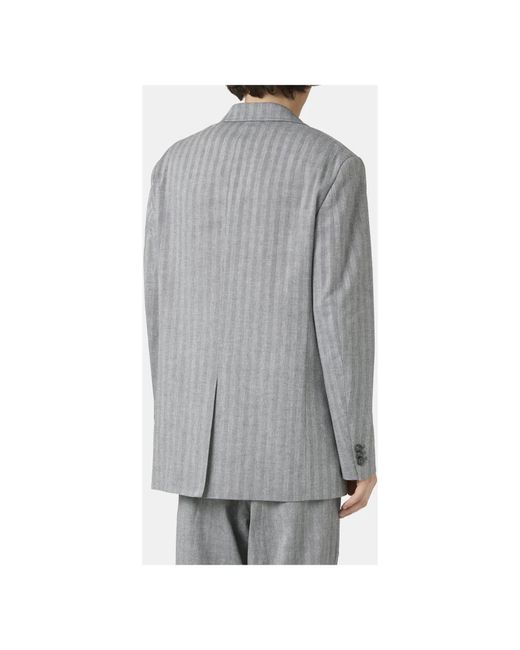 Iceberg Schwarze Und Weiße Doppelreihige Jacke Mit Regulärer Passform in Gray für Herren