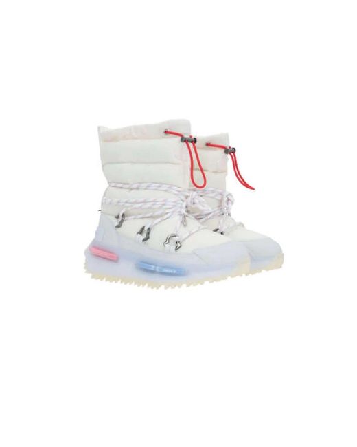 Moncler White Winter Boots