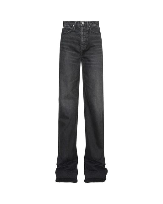 FRAME Gray Wide Jeans