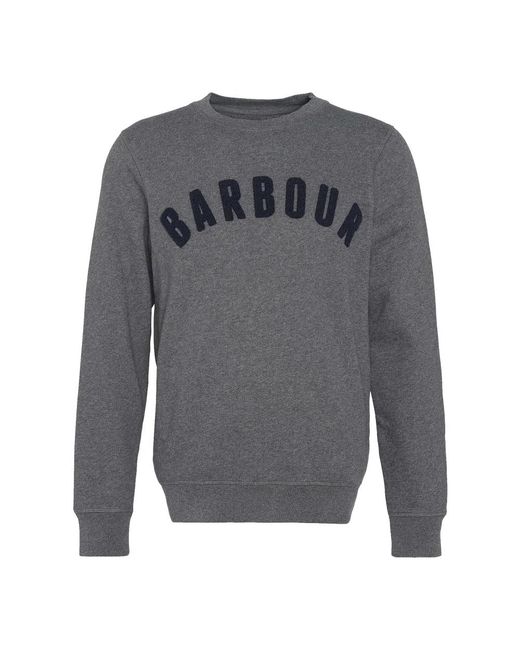 Barbour Hoodies & Sweatvesten ,Grijs ,Katoen Prep Logo Crew Sweatshirt Grijs Marl in het Gray voor heren