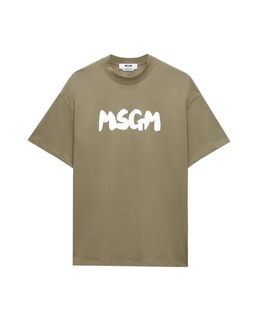 Tops > t-shirts MSGM pour homme en coloris Green