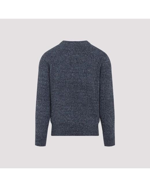 Round-Neck Knitwear Brunello Cucinelli de hombre de color Blue