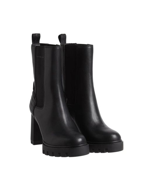 Calvin Klein Black Heeled Boots