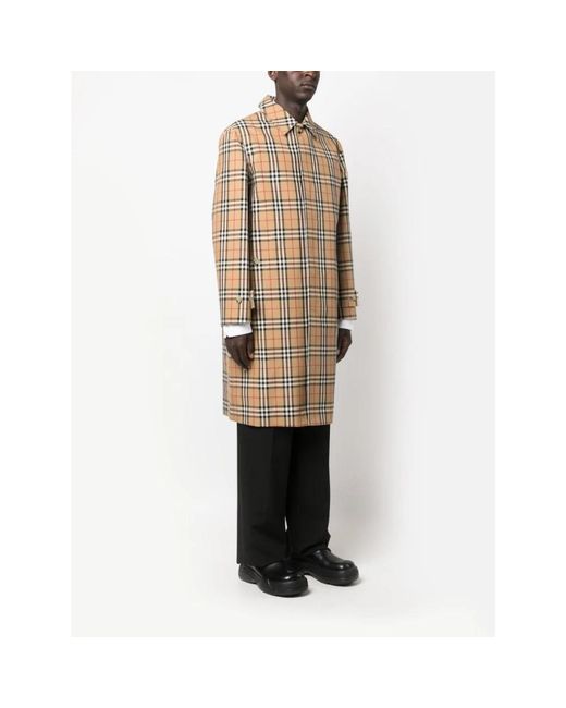 Burberry Natural Single-Breasted Coats for men