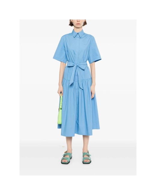 Karl Lagerfeld Blue Shirt Dresses