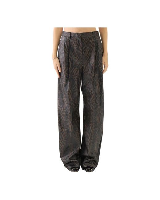 Just Cavalli Gray Wide Trousers