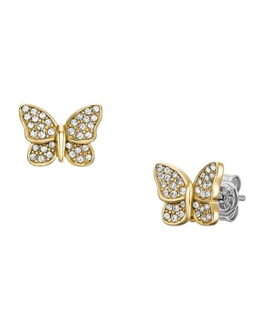 Earrings Fossil de color Metallic