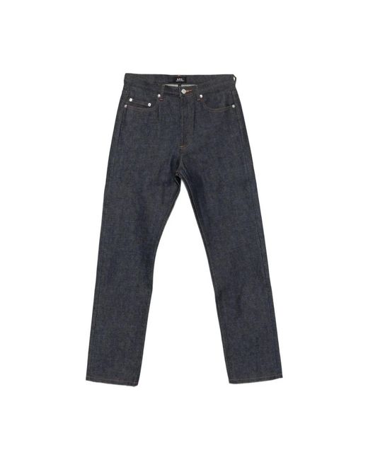 A.P.C. Blue Straight Jeans for men