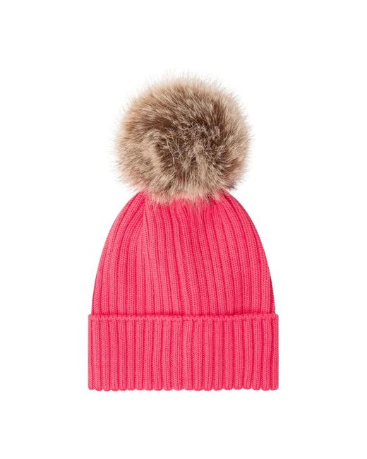 Moncler Pink Rippstrick-Mütze