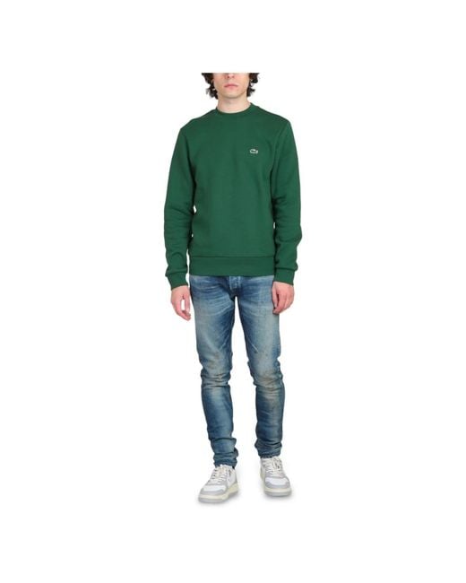 Felpa classica croc embro di Lacoste in Green da Uomo