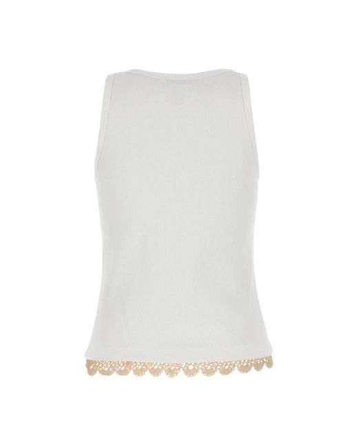 Magda Butrym White Sleeveless Tops